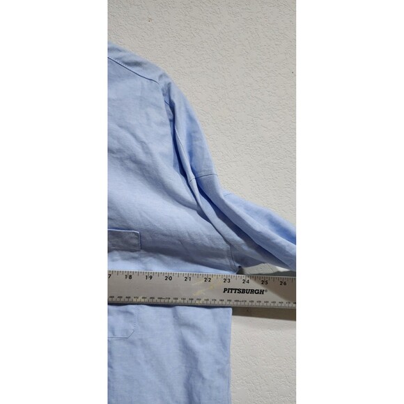 ZARA WOMAN OVERSIZED SATIN EFFECT POPLIN BUTTON DOWN SHIRT BLUE L - Picture 10 of 13